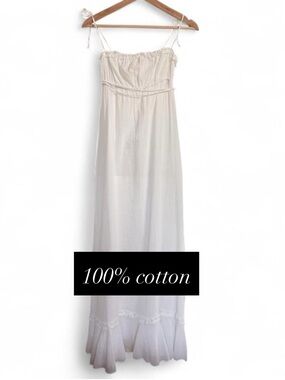 Cottagecore 100% Cotton Gauzy Lightweight Column Sundress XS Juicy Couture